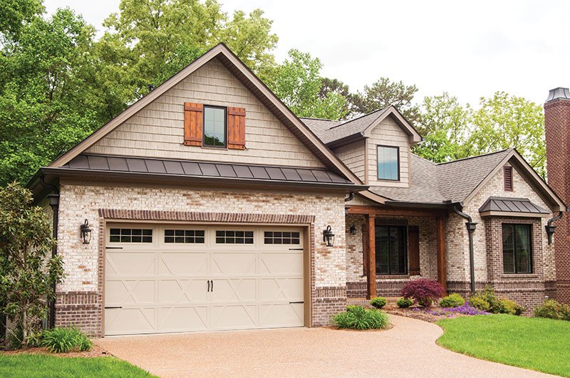 House With New Garage Door